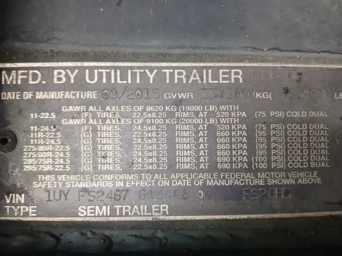 2016 UTILITY TRAILERS FS2CHS 48/1029391eb3d84f2bb9f542931a01e44dccd