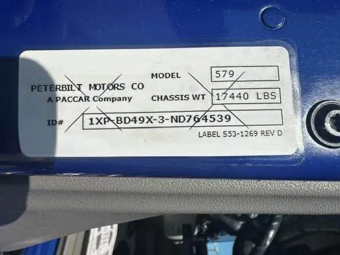 2022 Peterbilt 579