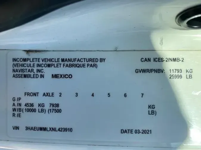 2022 International MV6079411d686977745d07f0856ab3c3643e5