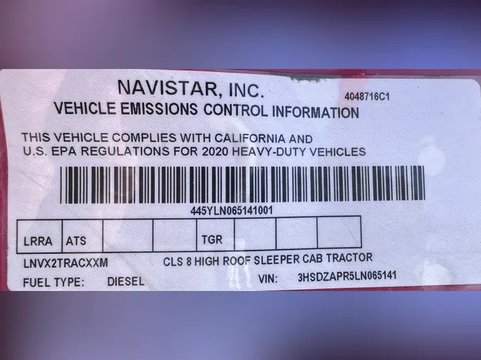 2020 INTERNATIONAL LT625