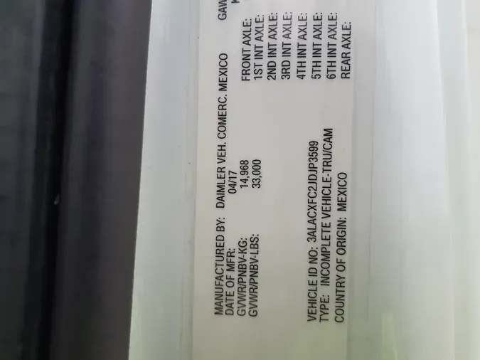 2018 FREIGHTLINER/MERCEDES M2 106955c559d056f80d32c066779e5a383fa