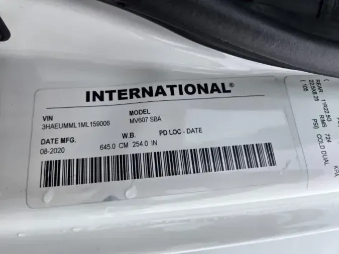 2021 International MV607
