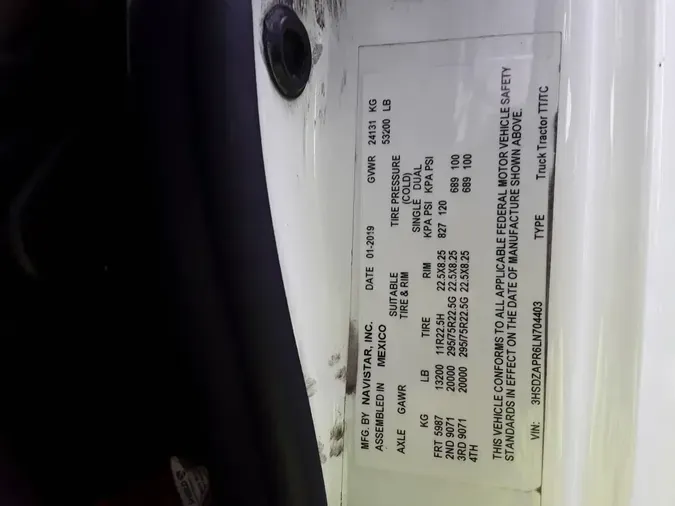 2020 NAVISTAR INTERNATIONAL LT625 SLPR CAB