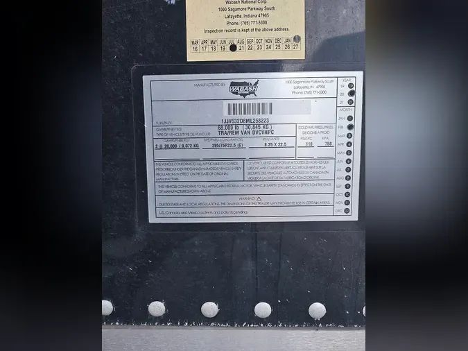 2021 WABASH DURAPLATE978cd3f61eafe8c652266268cbdeff0d