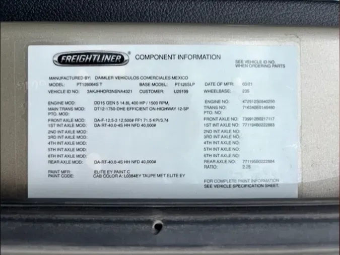 2022 Freightliner Cascadia 126