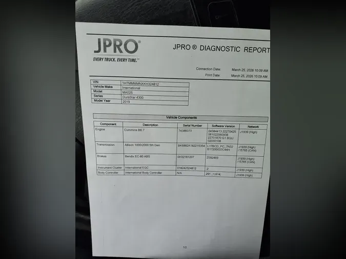 2019 NAVISTAR INTERNATIONAL 4300