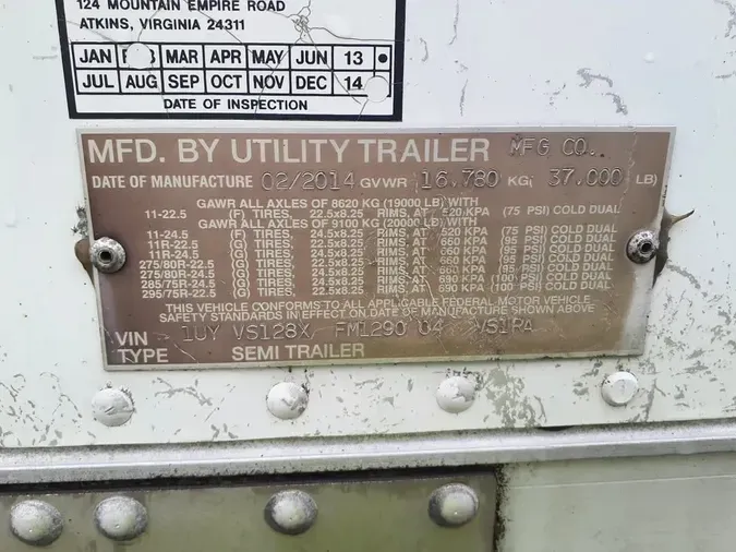 2015 UTILITY TRAILERS VS1RA 28/156/102