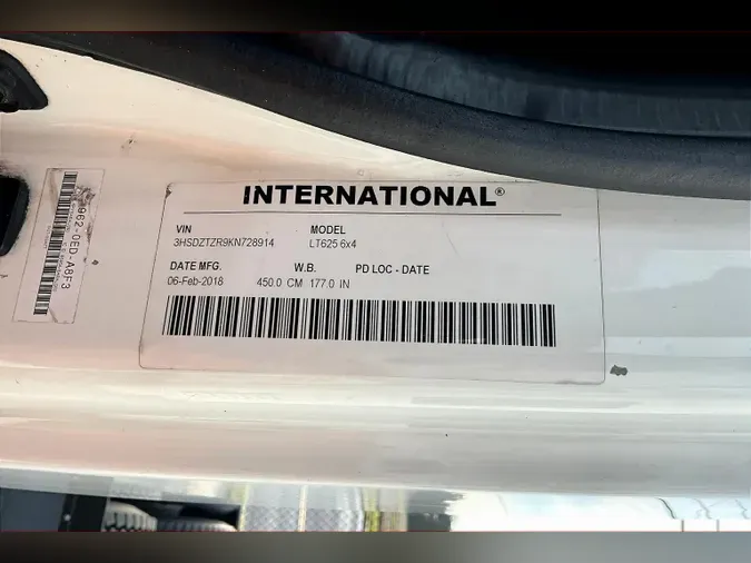 2019 INT LT625 6x4