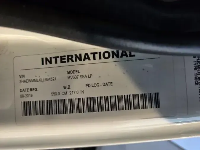 2020 International MV607
