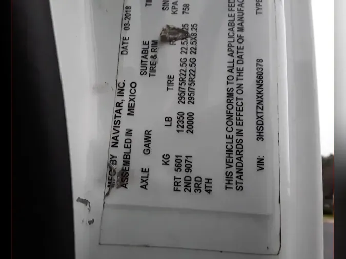 2019 NAVISTAR INTERNATIONAL RH613 DAYCAB S/A9b2baefaf8cd1f923b33d8e33815bd46