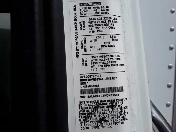 2019 FREIGHTLINER M2 106