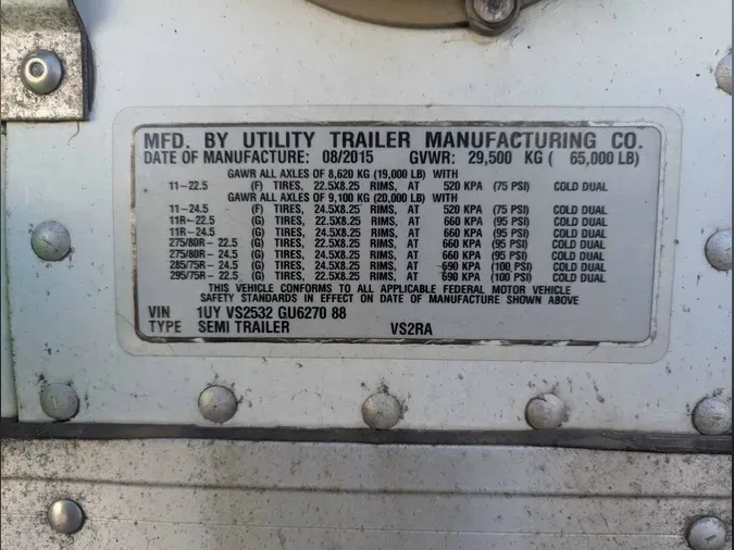 2016 UTILITY VS2RA