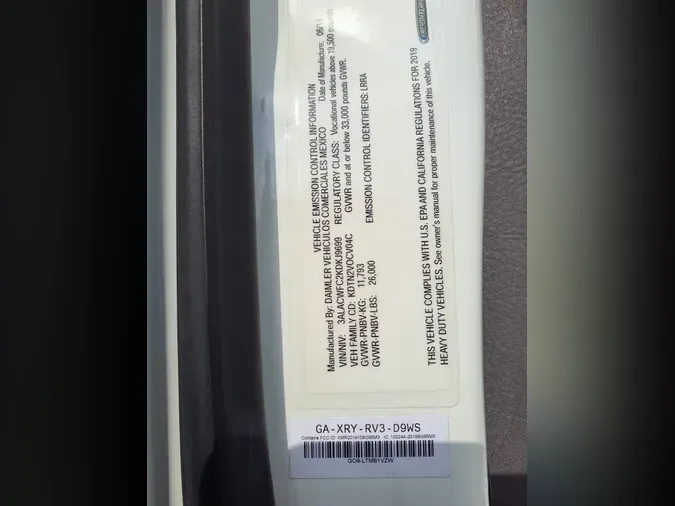 2019 FREIGHTLINER/MERCEDES M2 106