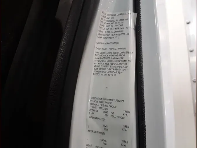 2020 KENWORTH TRUCKS K270