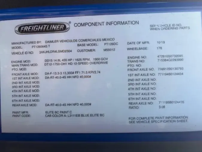 2020 Freightliner Cascadia