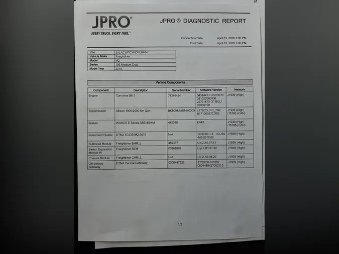 2019 FREIGHTLINER/MERCEDES M2 106