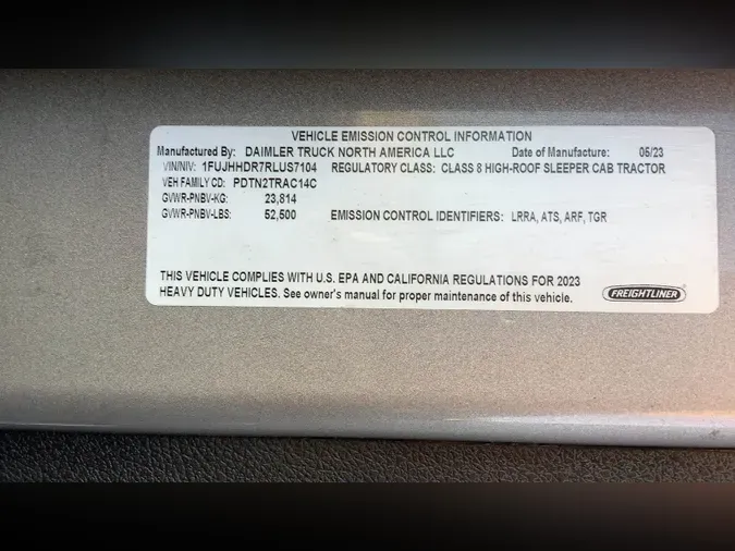 2024 Freightliner Cascadia 126