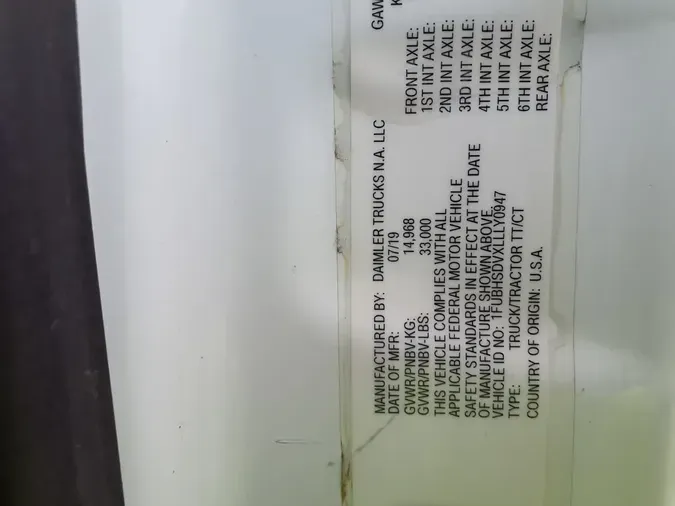 2020 FREIGHTLINER/MERCEDES NEW CASCADIA 116