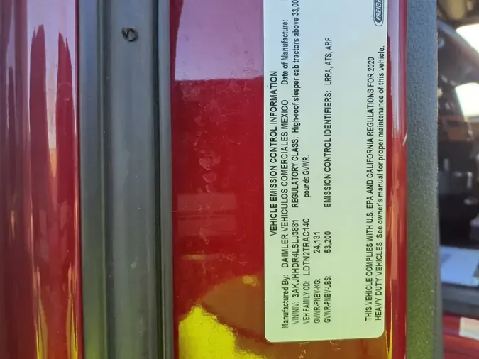 2020 FREIGHTLINER/MERCEDES NEW CASCADIA PX12664a44254a5000b19a5d4495e610847f10d