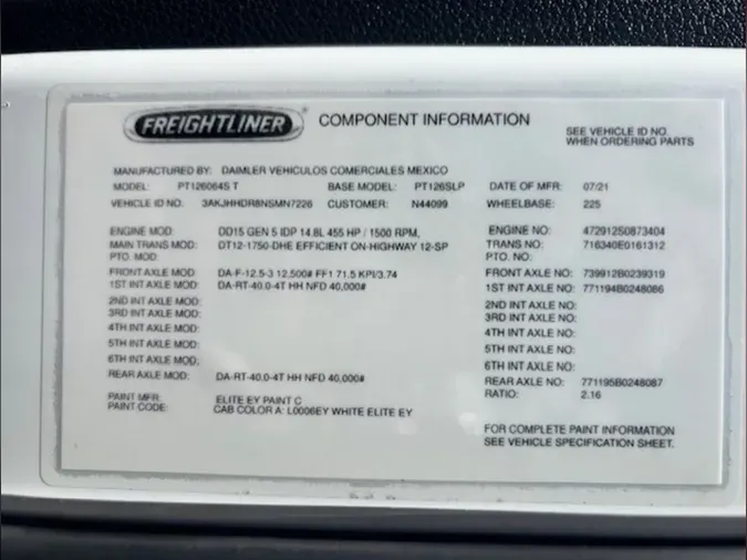 2022 Freightliner Cascadia 126