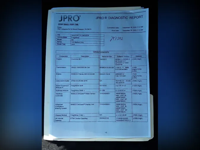 2020 FREIGHTLINER/MERCEDES M2 106