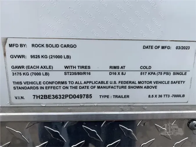 2023 ROCK SOLID CARGO 