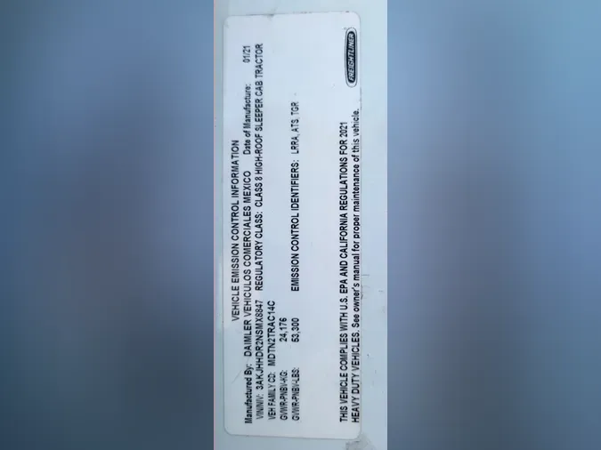 2022 FREIGHTLINER/MERCEDES NEW CASCADIA PX12664aace371e300f6180a102345dd1b05b17