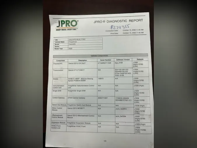 2020 FREIGHTLINER/MERCEDES NEW CASCADIA 116