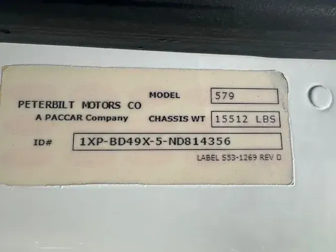 2022 Peterbilt 579