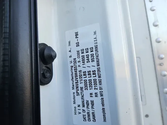 2017 HINO 338abd941b7546f4aa7ec1eae5dac1a1961