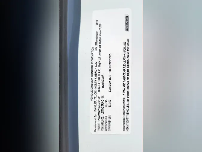 2020 FREIGHTLINER/MERCEDES NEW CASCADIA PX12664