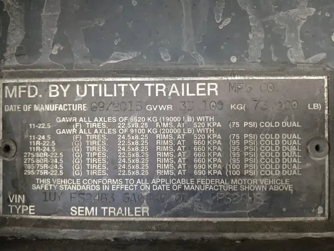 2016 UTILITY TRAILERS FS2CHS 48/102ae49f0f1757981759861e9ba2ff3aa1d