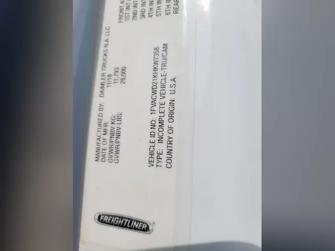 2019 Freightliner Business Class M2 106aecf757539df3269f3575cadae877cf1