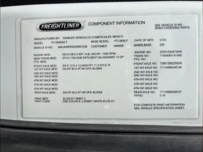 2022 Freightliner PT126SLP
