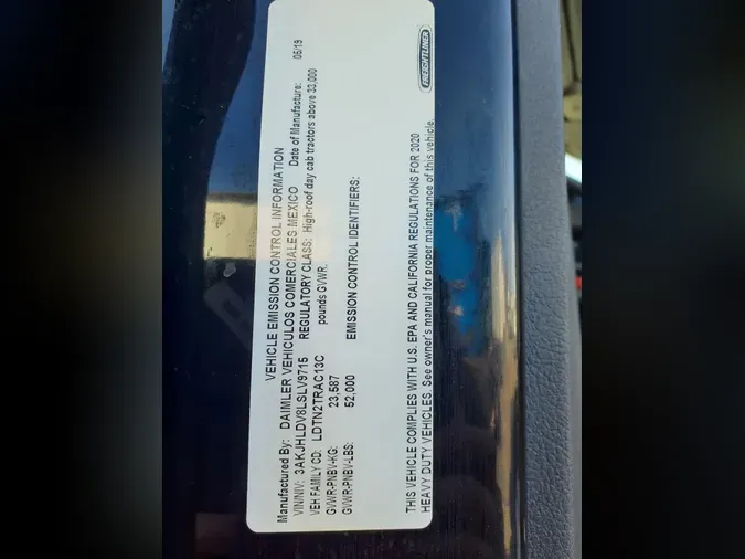 2020 FREIGHTLINER/MERCEDES NEW CASCADIA PX12664