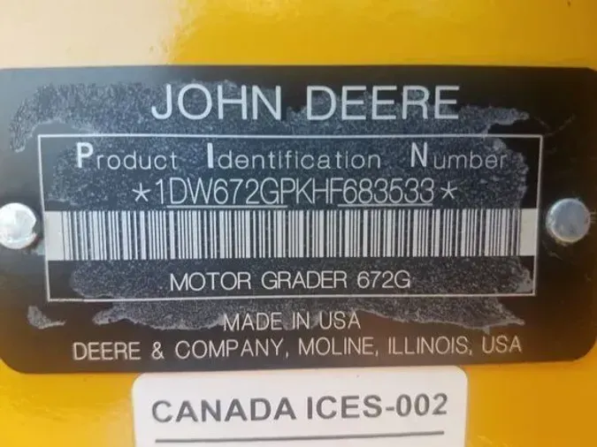 2018 John Deere 672G