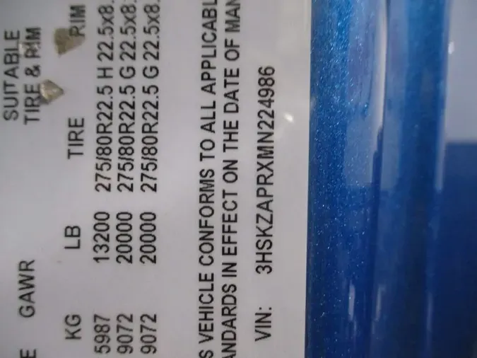 2021 NAVISTAR INTERNATIONAL LT625 SLPR CAB