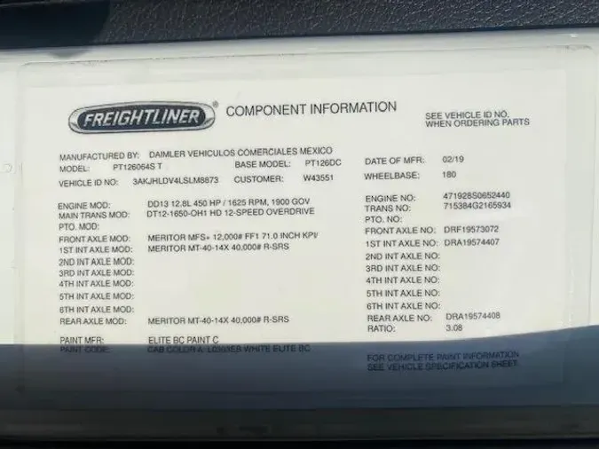 2020 Freightliner Cascadia