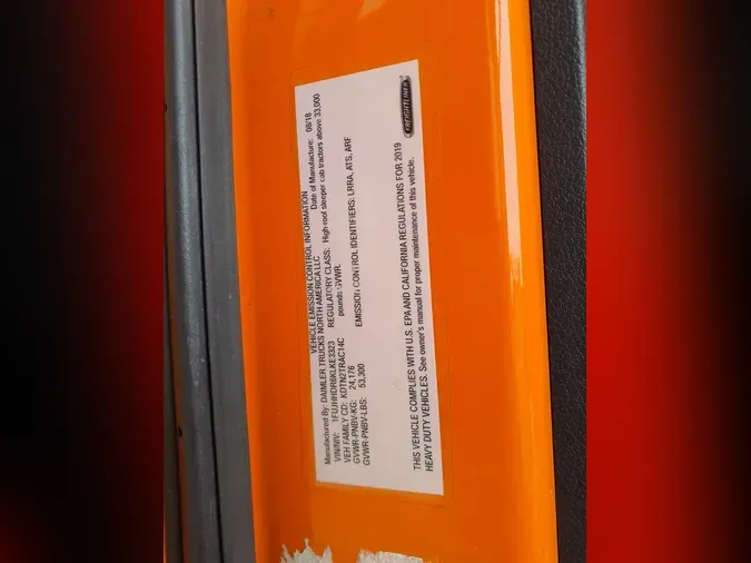 2019 FREIGHTLINER/MERCEDES NEW CASCADIA PX12664b2512100996ba362254c6906bd8902c9