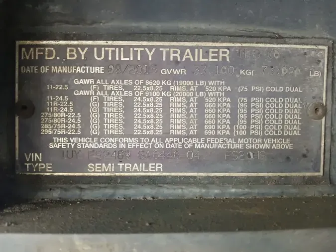 2016 UTILITY TRAILERS FS2CHS 48/102b284a5cd17d5dddea90c970beeb6975c