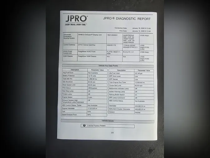 2019 FREIGHTLINER/MERCEDES CASCADIA 125