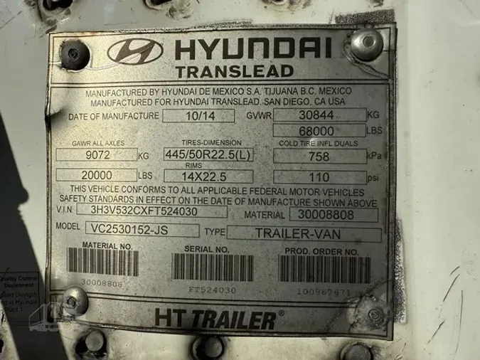 2015 HYUNDAI 
