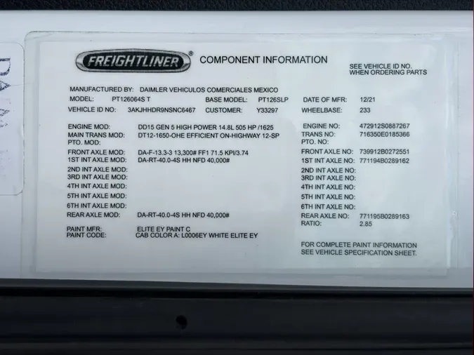 2022 Freightliner PT126SLP