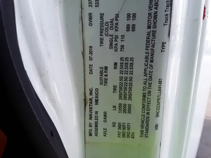 2020 NAVISTAR INTERNATIONAL LT625 DAYCAB T/Ab5ce7b0762e20d35c29782d199edb137