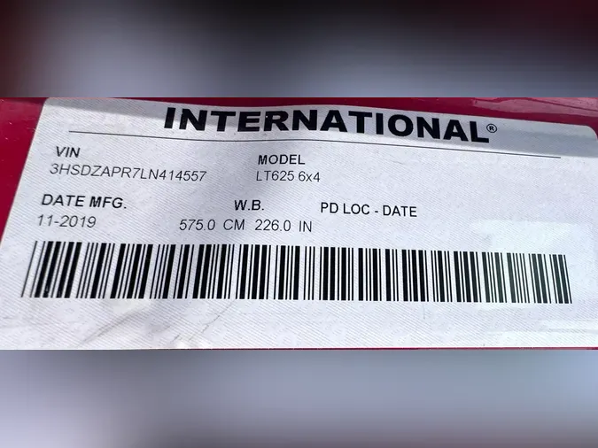 2020 INTERNATIONAL LT625