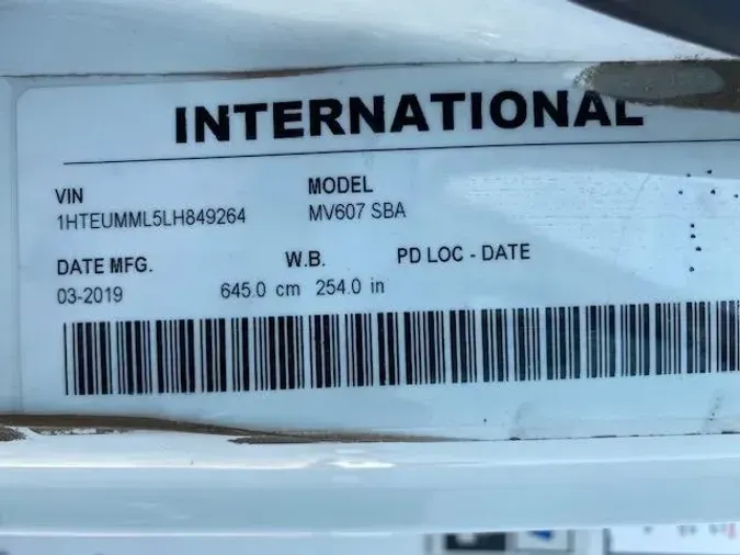 2020 International MV607