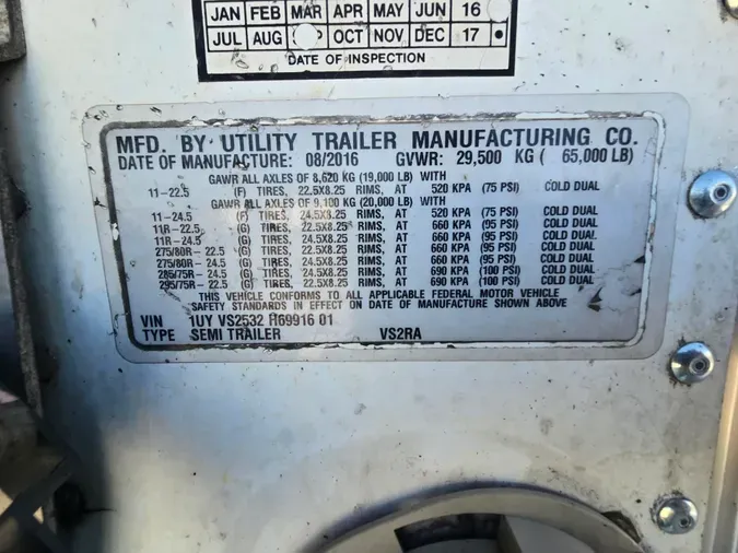 2017 UTILITY TRAILERS VS2RA 53/162/102