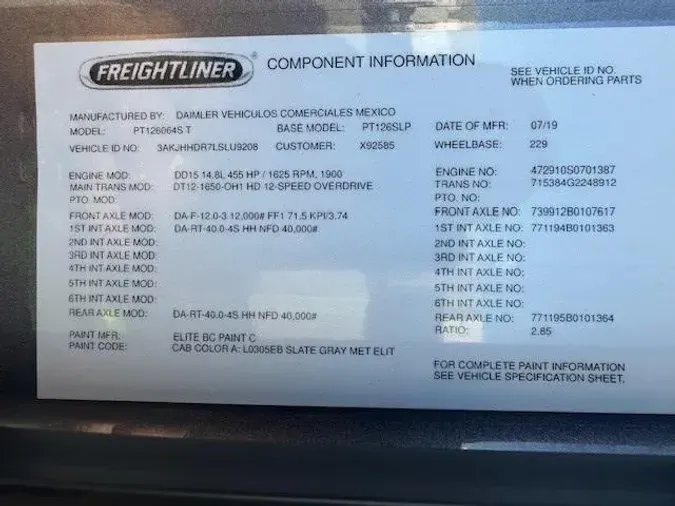 2020 Freightliner Cascadia