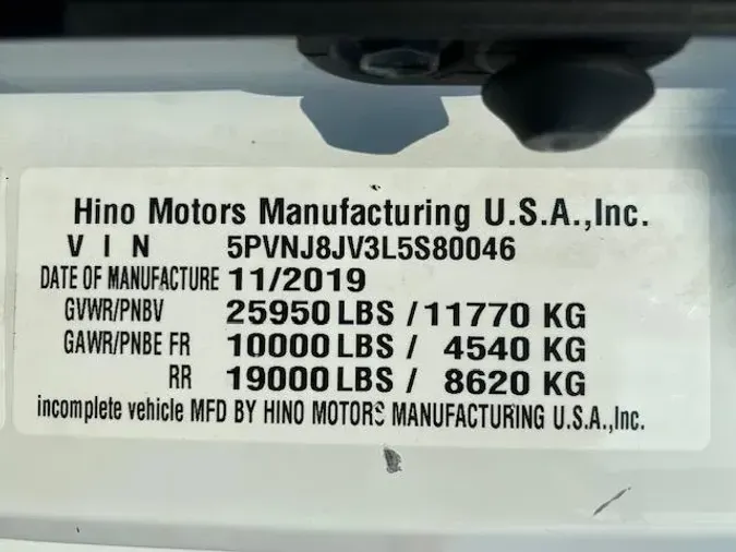 2020 Hino 268A