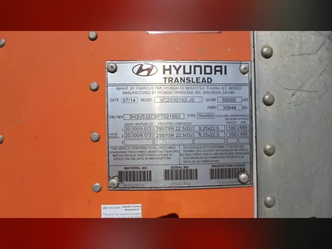 2015 Hyundai VC2530152-JS